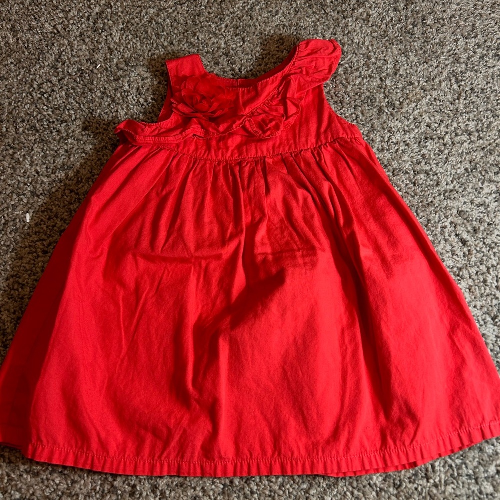 Red Sleeveless Kids Dress